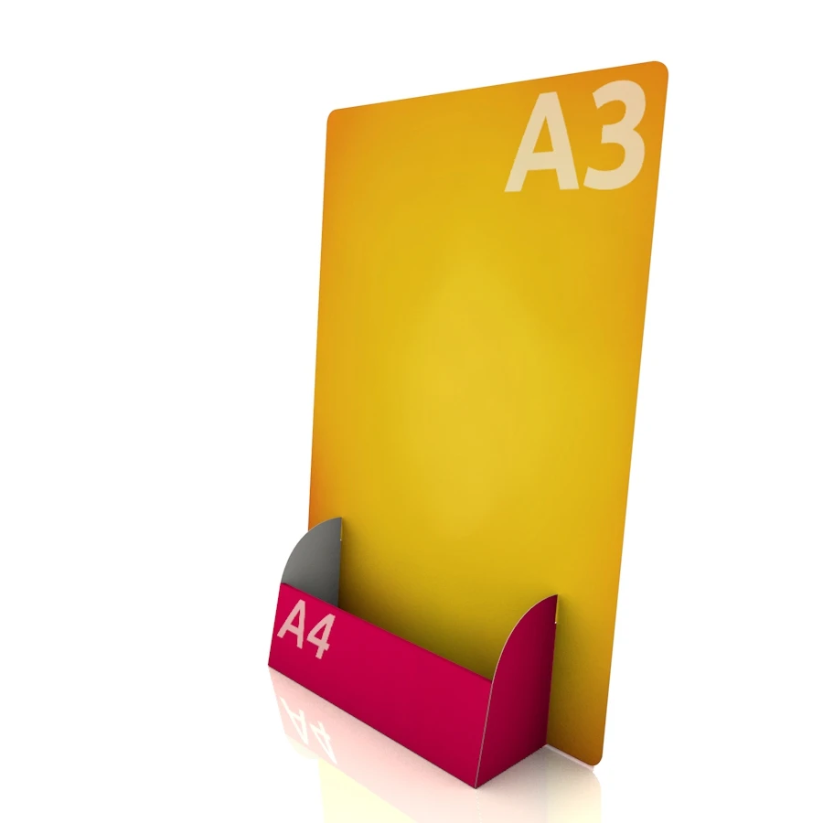 Display Aufsteller "Copenhagen" (A3 Display mit DIN A4 Regalfach) 2