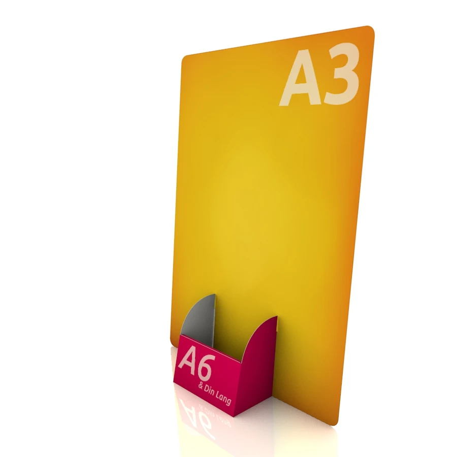 Display Aufsteller "Den Haag" (A3 Display mit DIN A6 Regalfach) 3