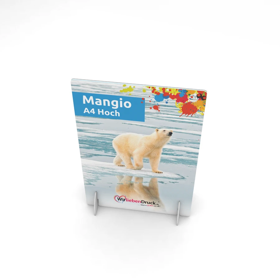 Tischaufsteller Mangio A4 Hoch (doppelseitig) 2