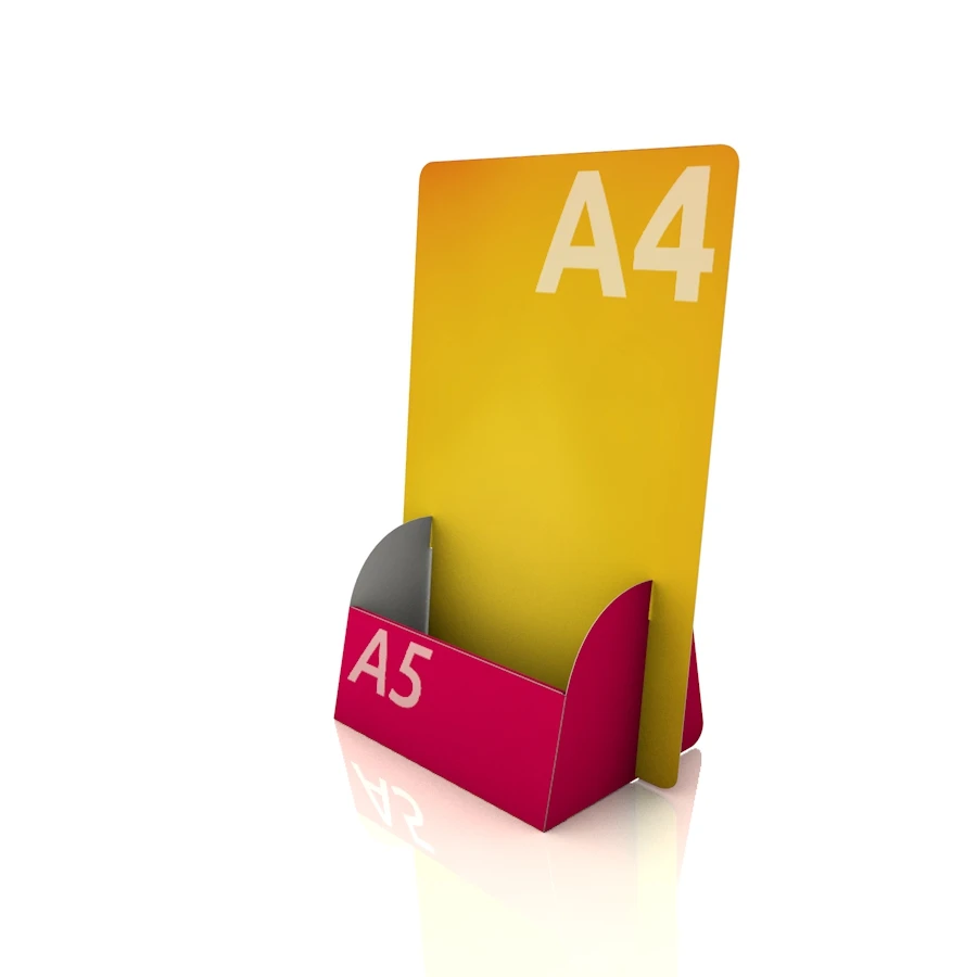 Display Aufsteller Kedros (A4 Display mit DIN A5 Regalfach) 3