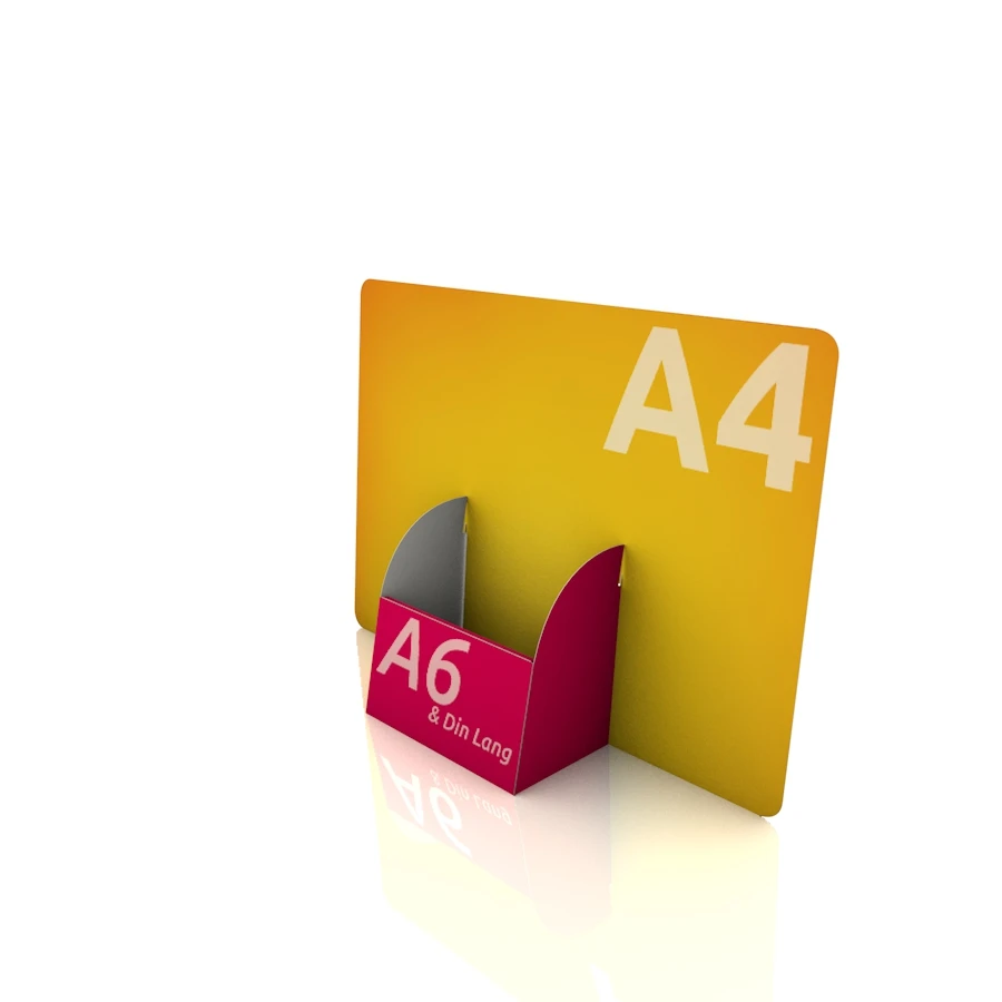 Display Aufsteller "Kokkari" (A4 Quer Display mit DIN A6 Regalfach) 2