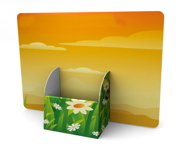 Display Aufsteller "Kokkari" (A4 Quer Display mit DIN A6 Regalfach) 6