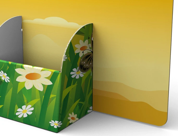 Display Aufsteller "Kokkari" (A4 Quer Display mit DIN A6 Regalfach) 5
