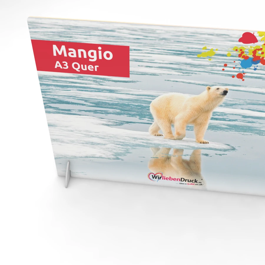 Tischaufsteller Mangio A3 Quer (einseitig) 2