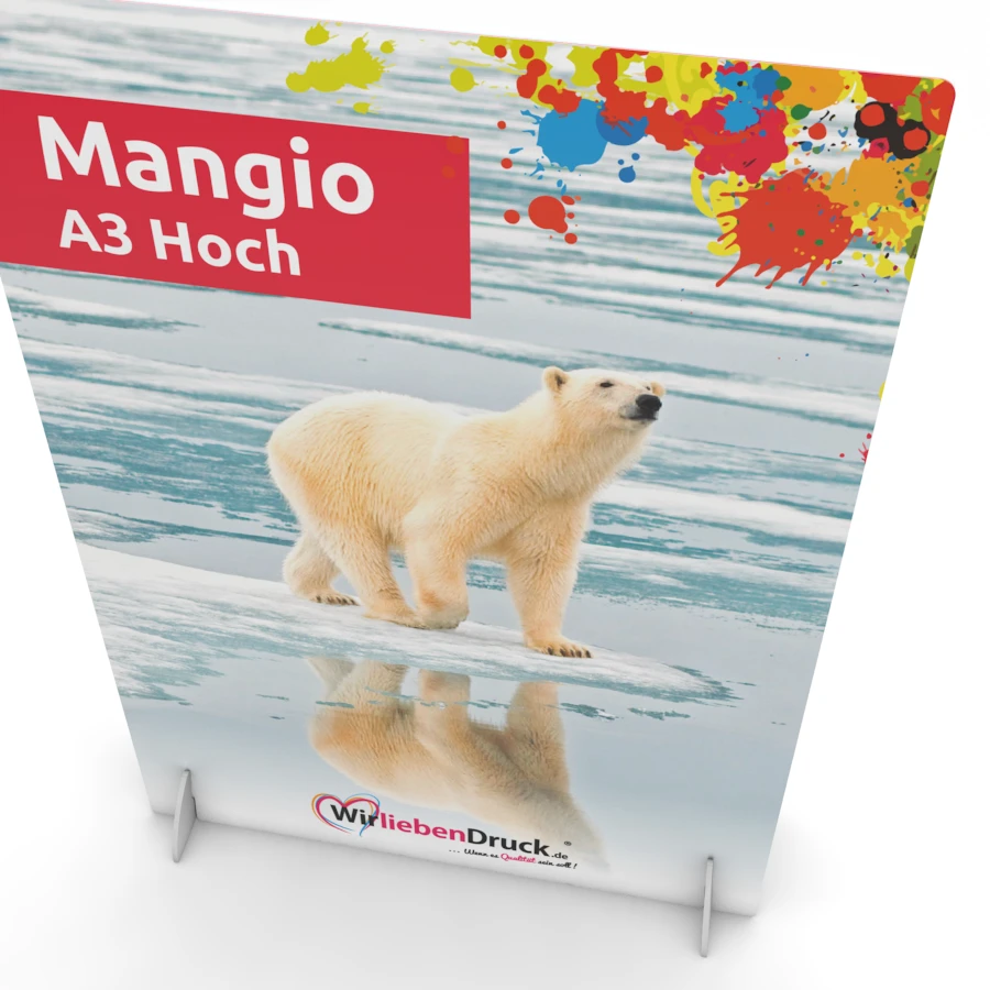 Tischaufsteller Mangio A3 Hoch (doppelseitig) 2