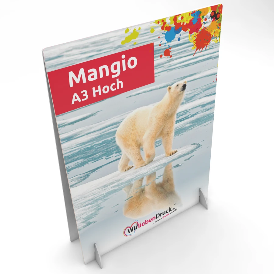 Tischaufsteller Mangio A3 Hoch (doppelseitig) 3