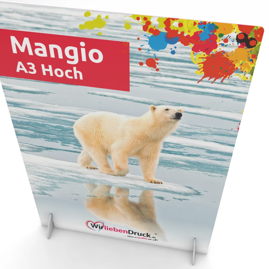 Tischaufsteller Mangio A3 Hoch (einseitig) 2