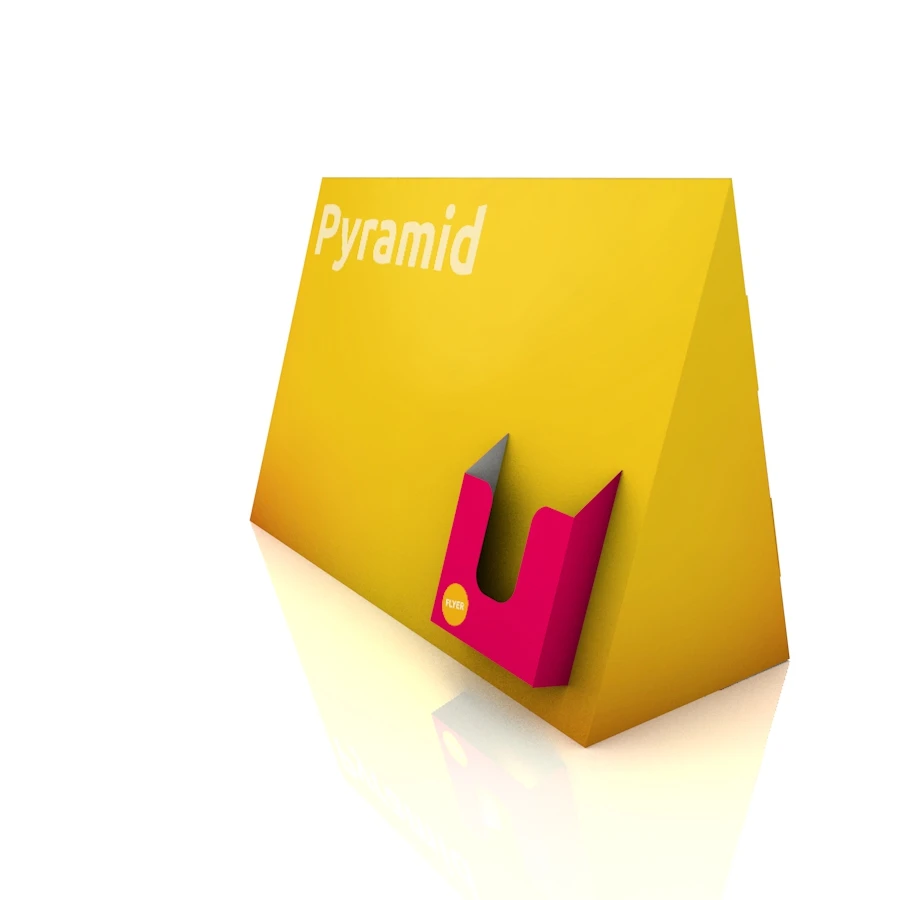 Tischdisplay "Pyramid" inkl. DIN A5 Flyerhalter 2