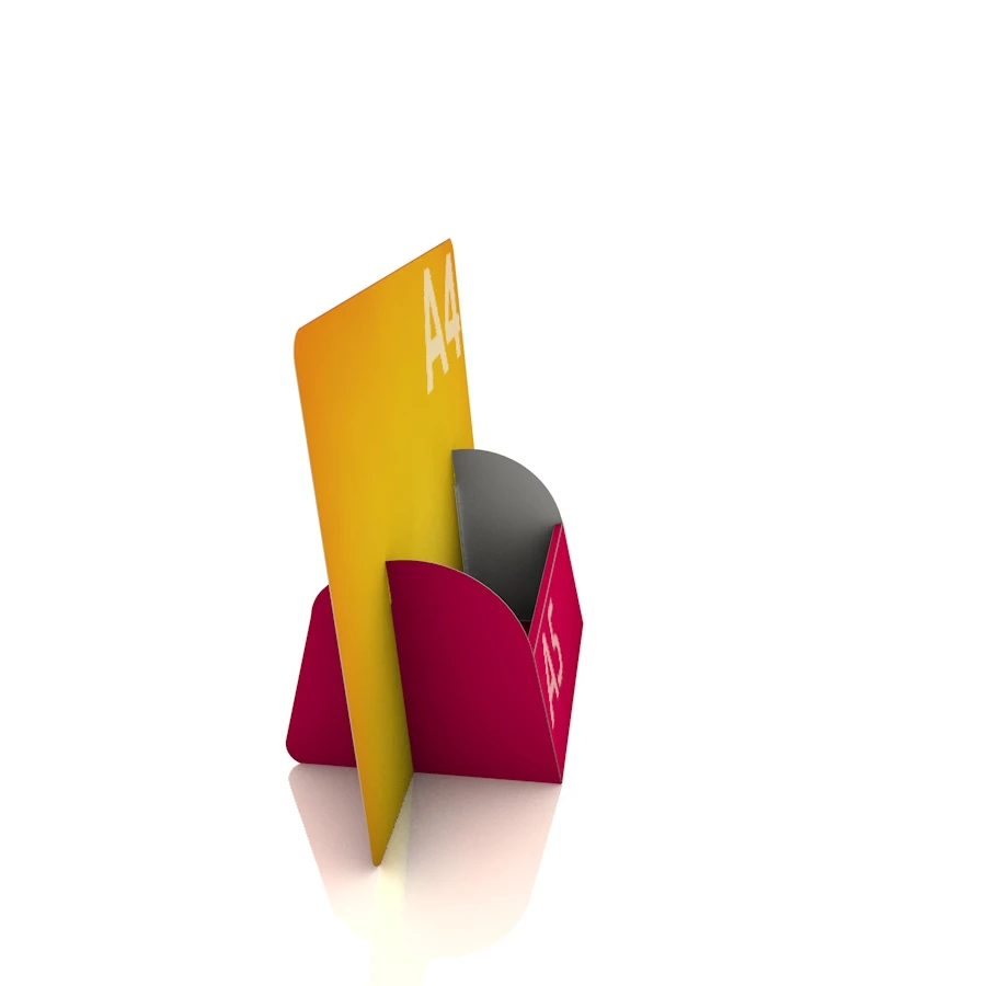 Display Aufsteller "Vathy" (A4 Quer Display mit DIN A5 Regalfach) 3