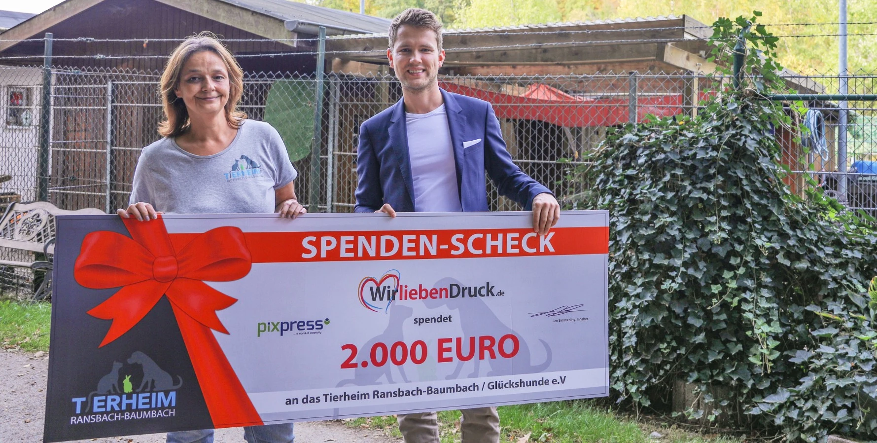 Printobel spendet an das Tierheim